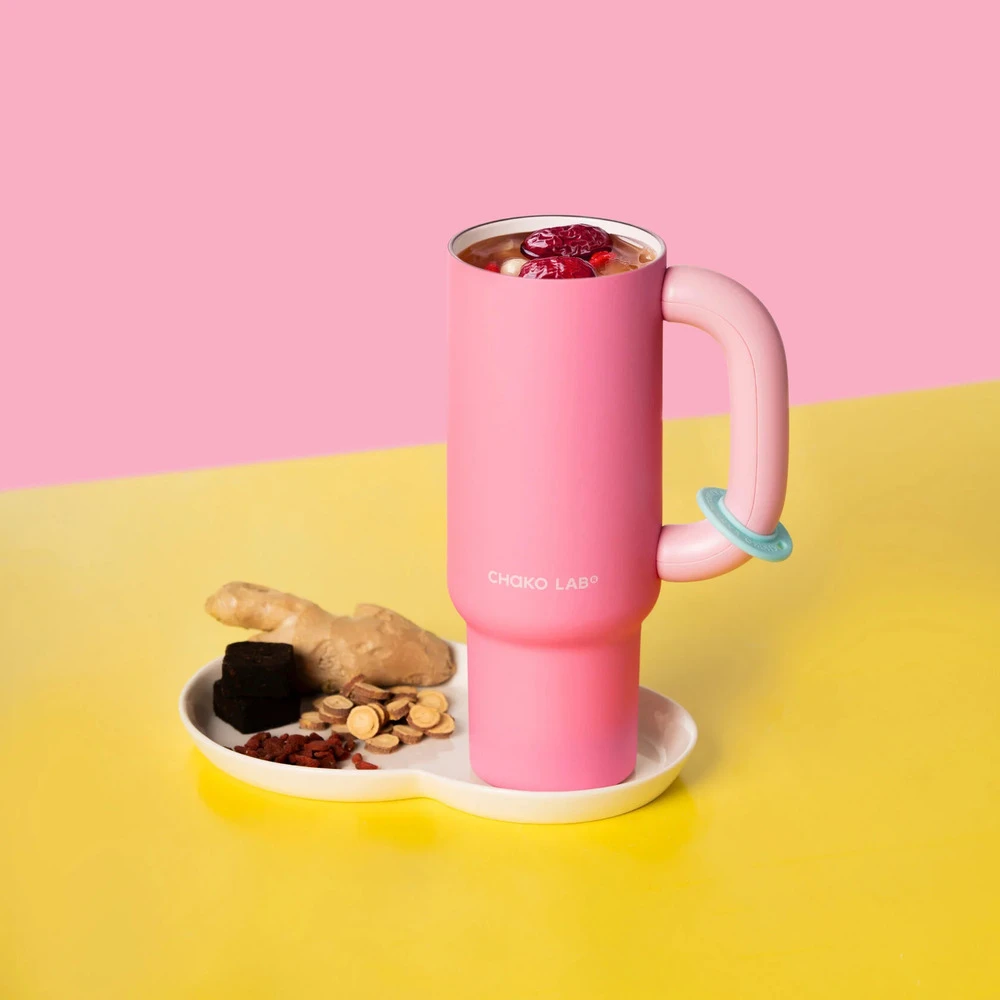 Термокружка Chako Lab Bawang Cup Light-Pink 1050мл - фото 2