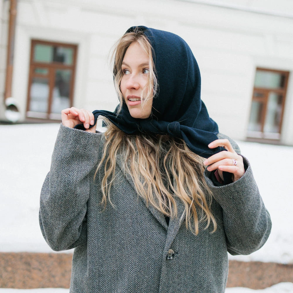 Косынка Friend Function шерстяная кобальт - фото 7