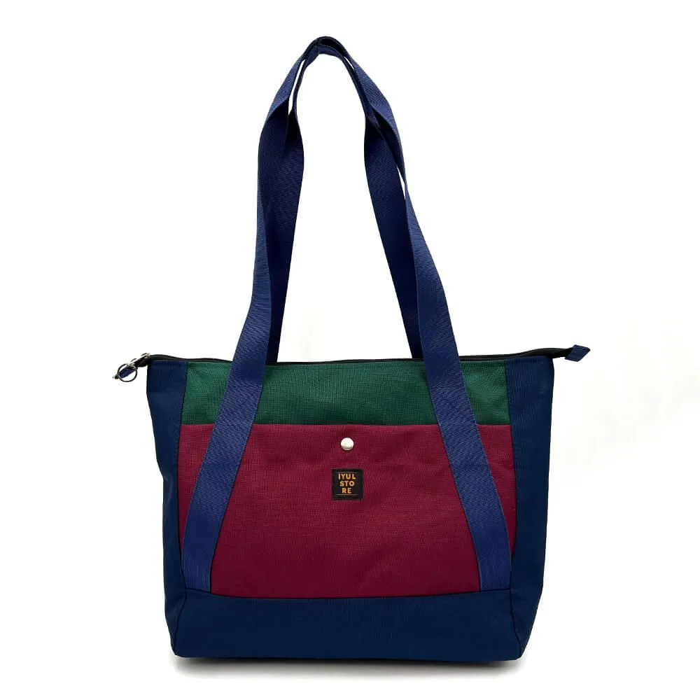 Сумка тоут iyulstore Бордово-зелёно-синий - фото 5
