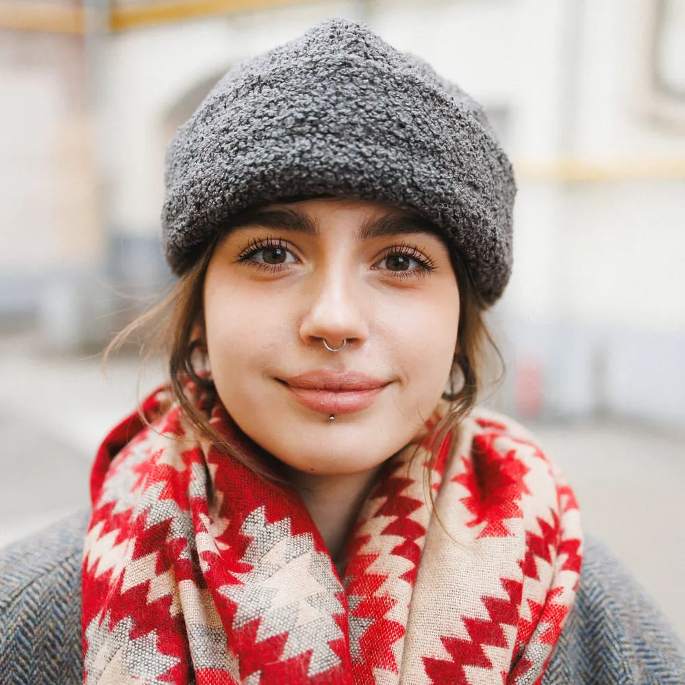 Барашковая шапка тюбетейкового типа Friend Function графитовая - фото 3