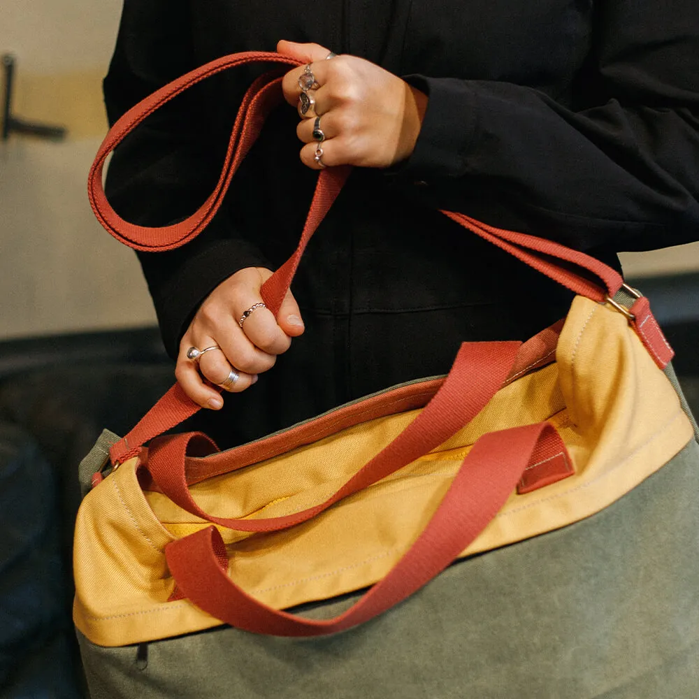 Сумка-тоут Friend Function из канваса зелено-желтая - фото 2