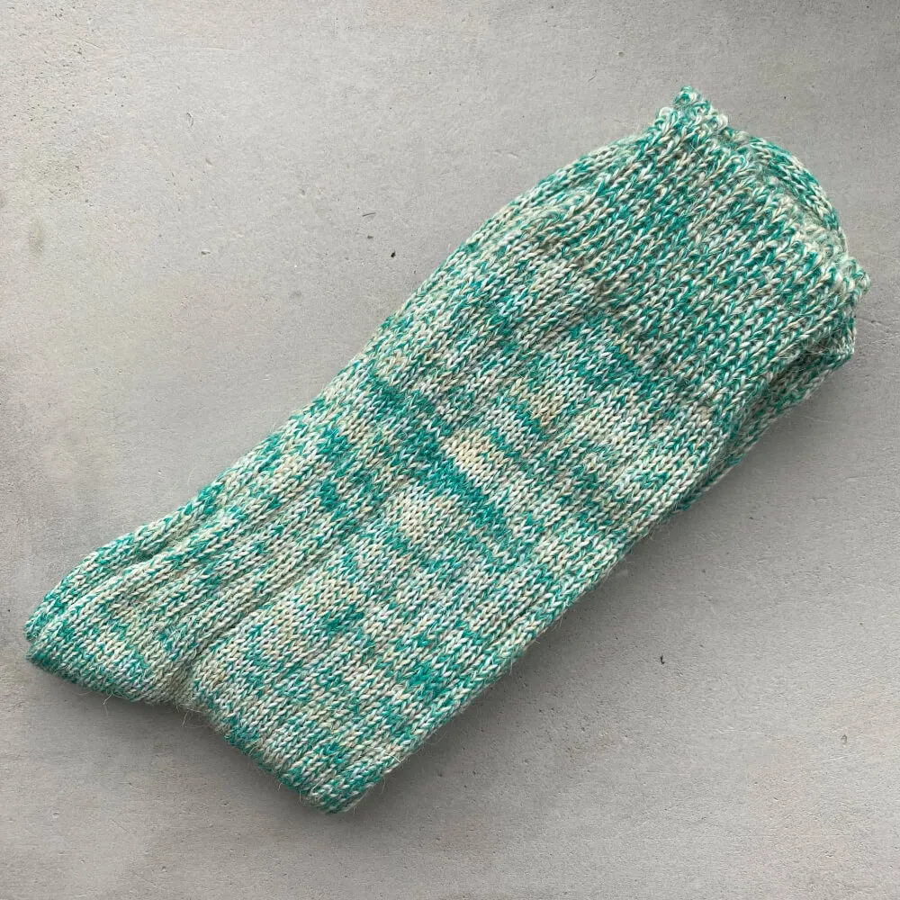 Шерстяные носки Friend Function светло-зелёные - фото 2