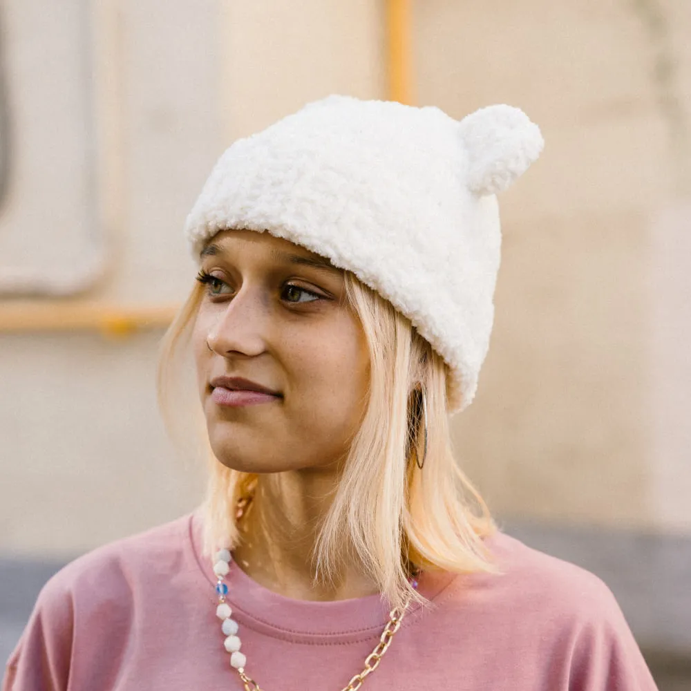 Шапка CHECK YA HEAD белая 2466/68 - фото 7