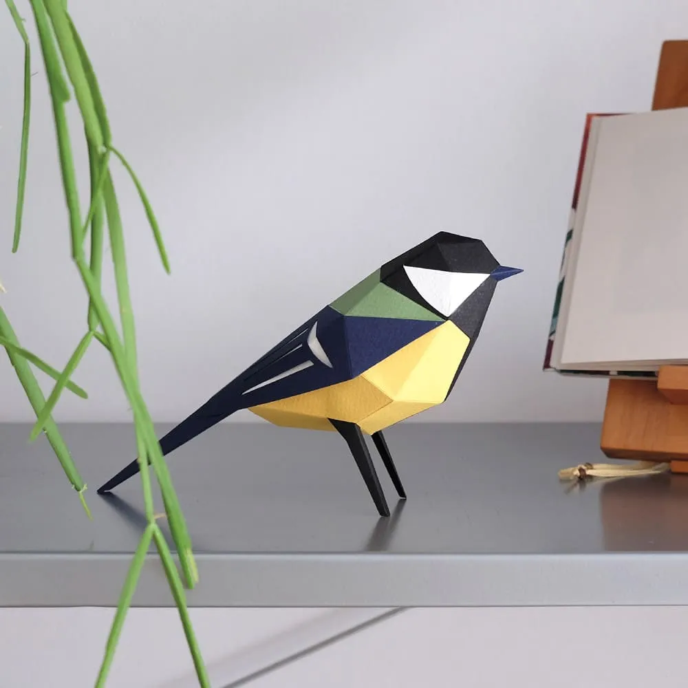 Бумажная модель для сборки Plego Art Parus major (синица) - фото 8