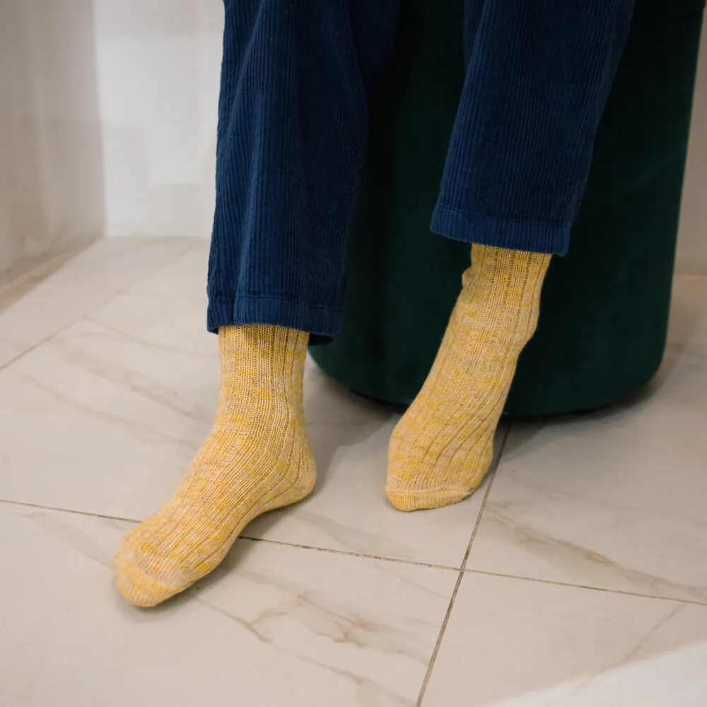 Шерстяные носки Friend Function желтые - фото 3