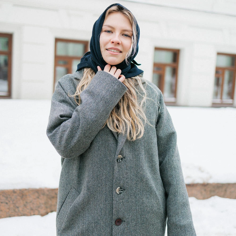 Косынка Friend Function шерстяная кобальт - фото 6