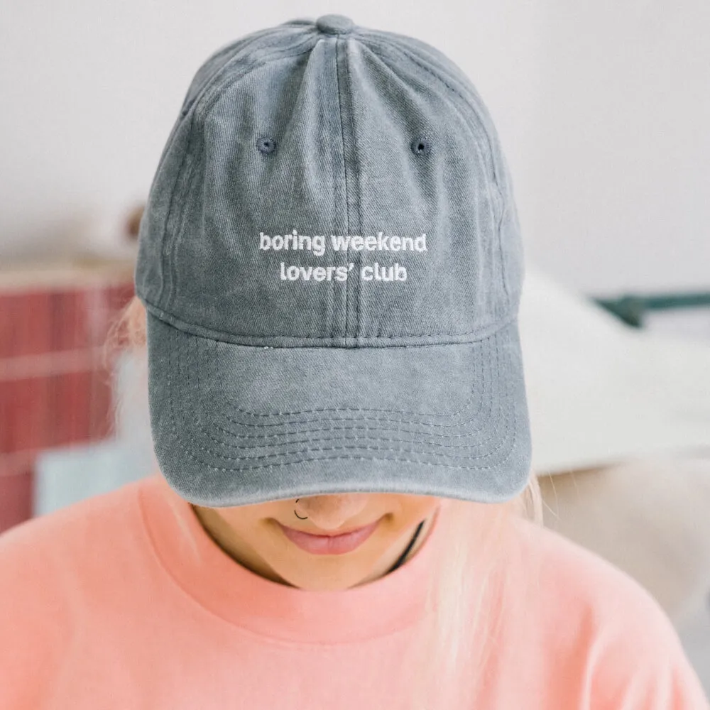 Бейсболка Faded с вышивкой boring weekend lovers' club - фото 6