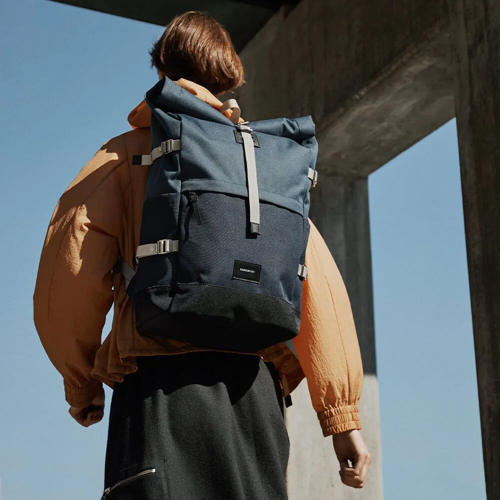 Рюкзак Sandqvist Bernt Multi Steel blue - Navy blue - фото 6