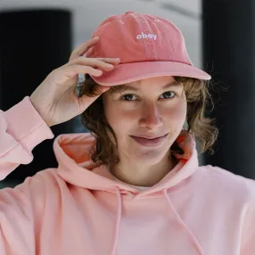 Кепка Obey Pigment Lowercase 6 Panel Coral