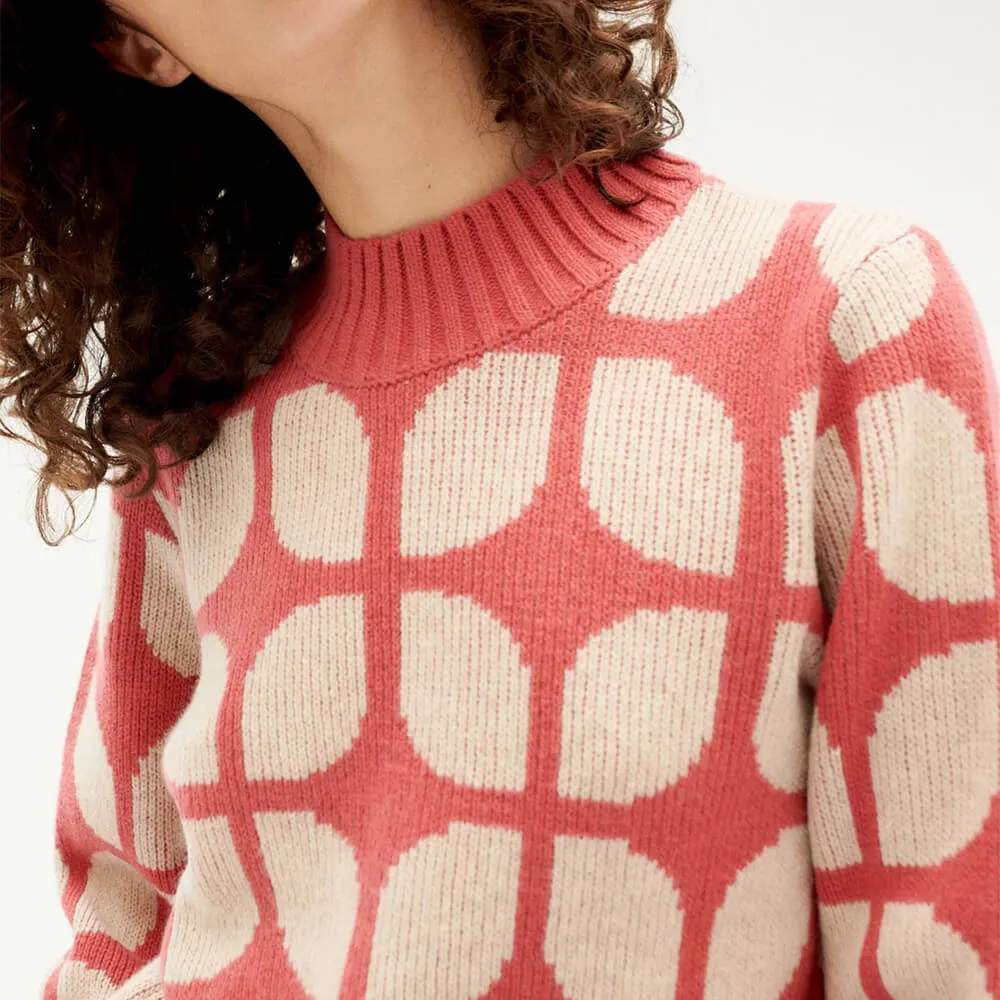 Свитер Thinking Mu Wallpaper Ops Pink женский - фото 8