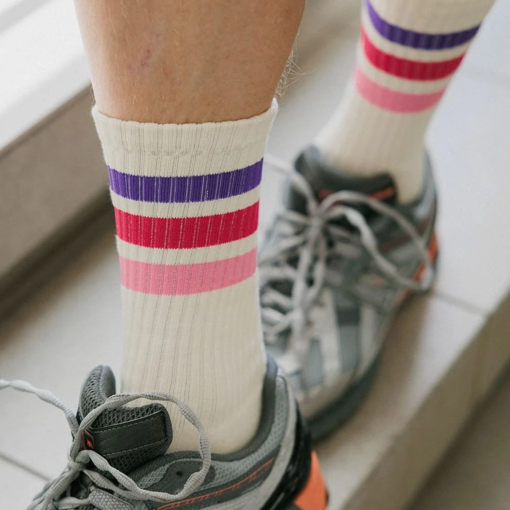 Носки Friend Function комфортные линии фиолетовый-малиновый-розовый 36-40 - фото 4