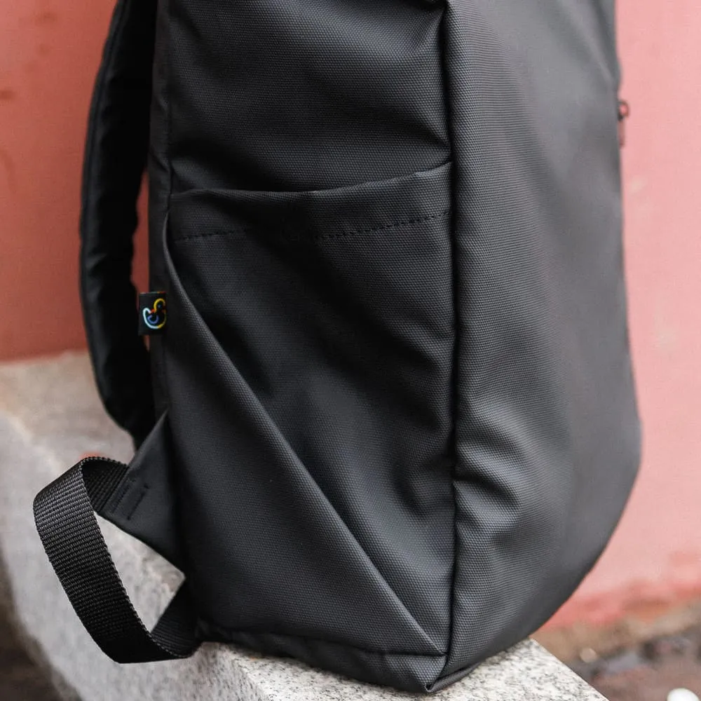 Рюкзак роллтоп Friend Function прорезиненный черный - фото 3