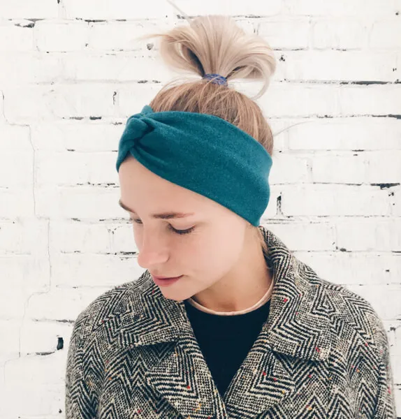 Шерстяная полоска (повязка) на голову Friend Function Морская волна - фото 1