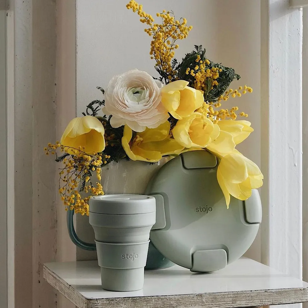 Складной ланч-бокс Stojo Bowl Sage 1065 мл - фото 7