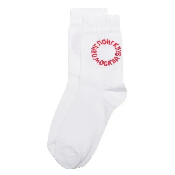 Носки Ping Pong Club Moscow белые 36-40 - фото 1