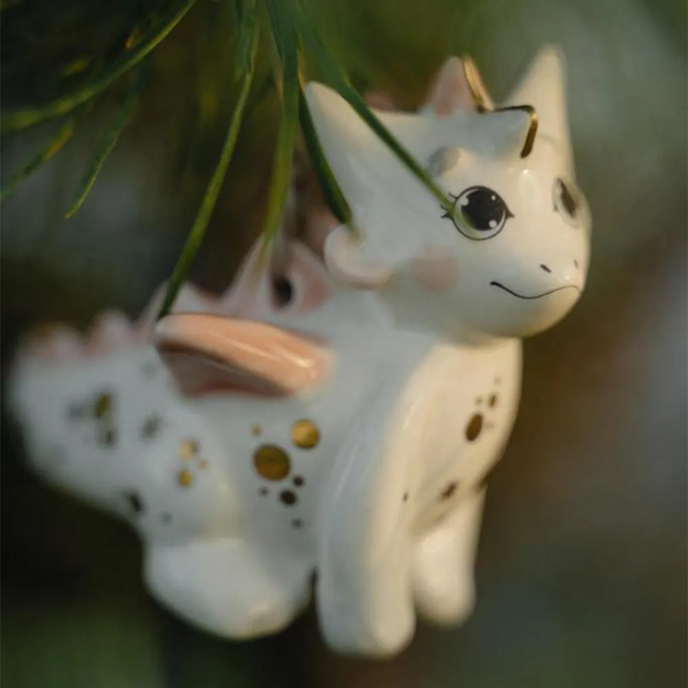 Керамическая ёлочная игрушка Дракоши малыши парочка - фото 7