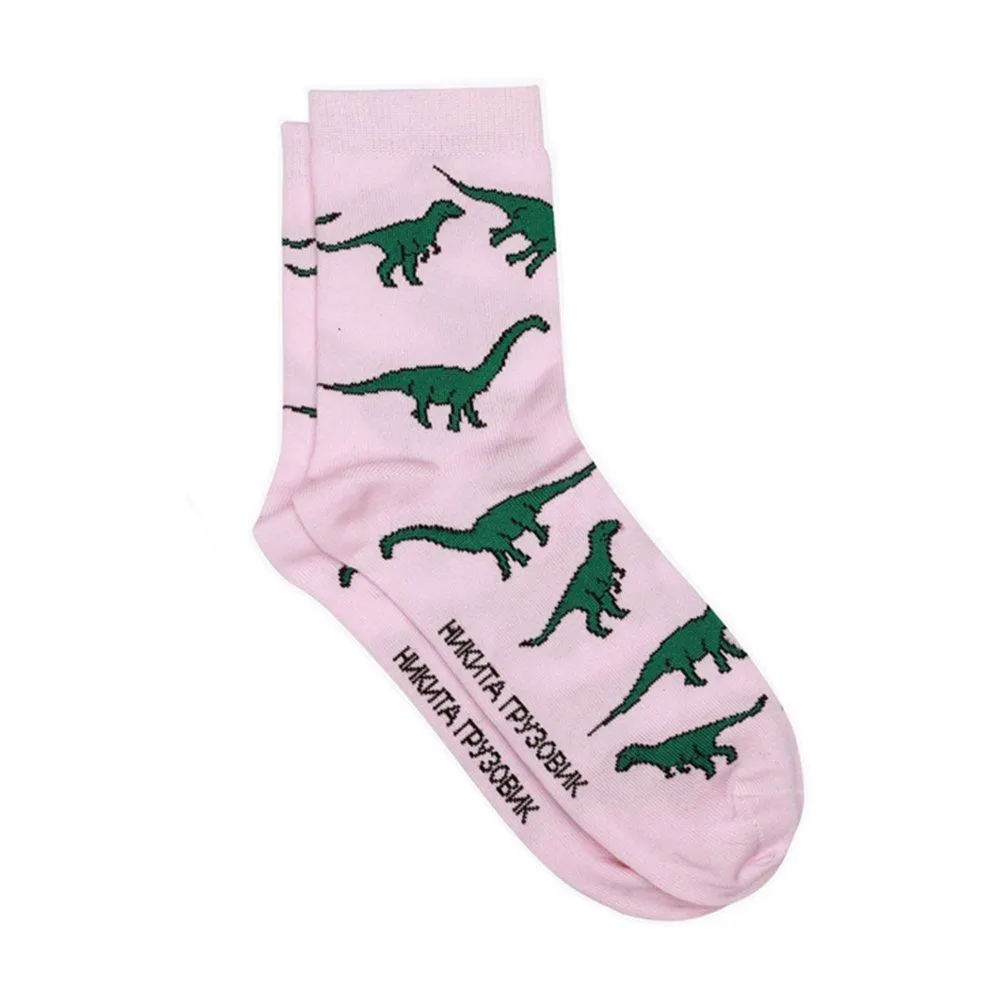 Носки Nikita Gruzovik розовые с зелеными дино 39-41 - фото 2