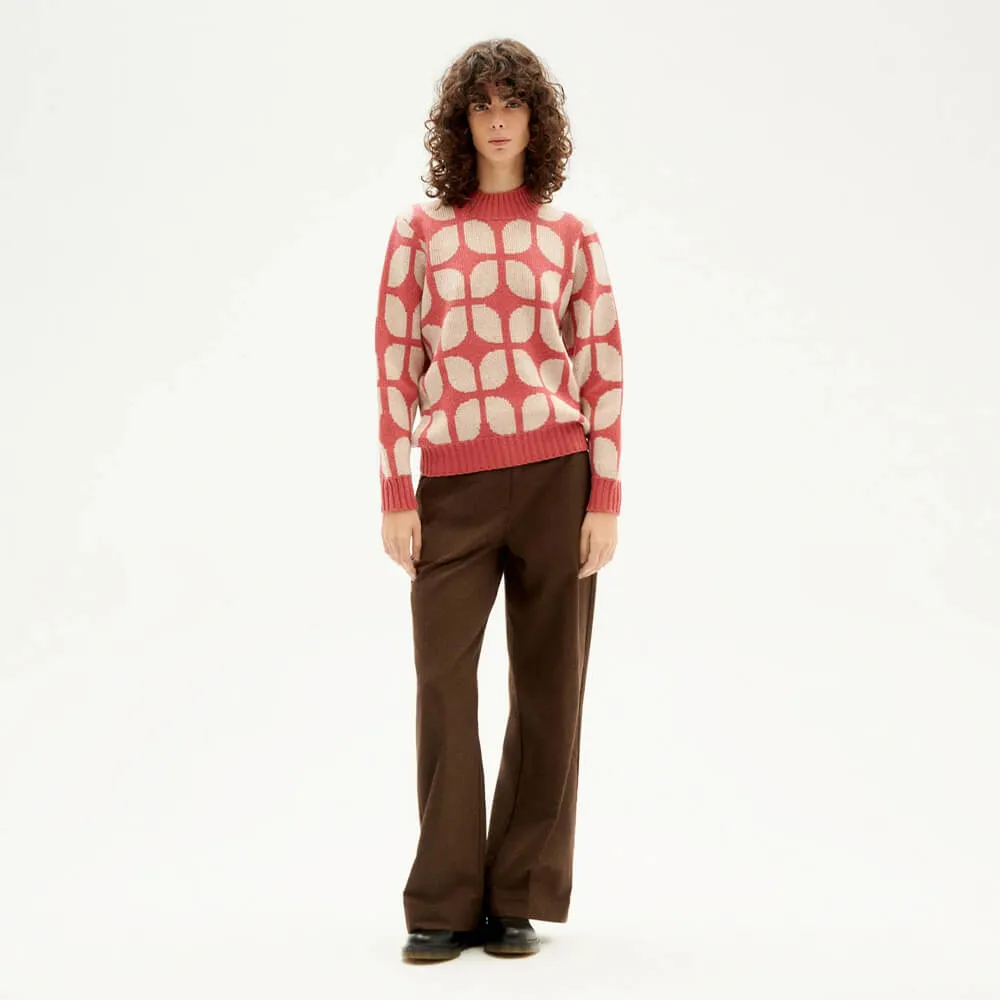 Свитер Thinking Mu Wallpaper Ops Pink женский - фото 11