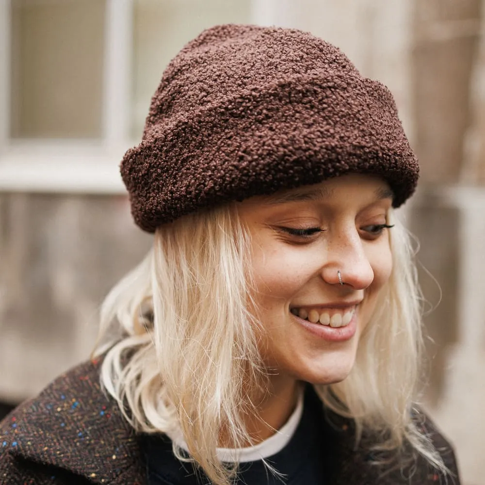 Барашковая шапка тюбетейкового типа Friend Function коричневая - фото 2