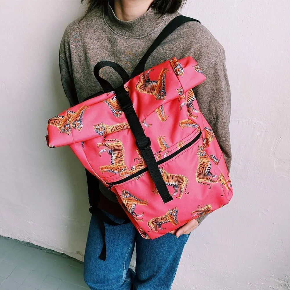 Рюкзак Nikita Gruzovik ролтоп c тиграми - фото 1