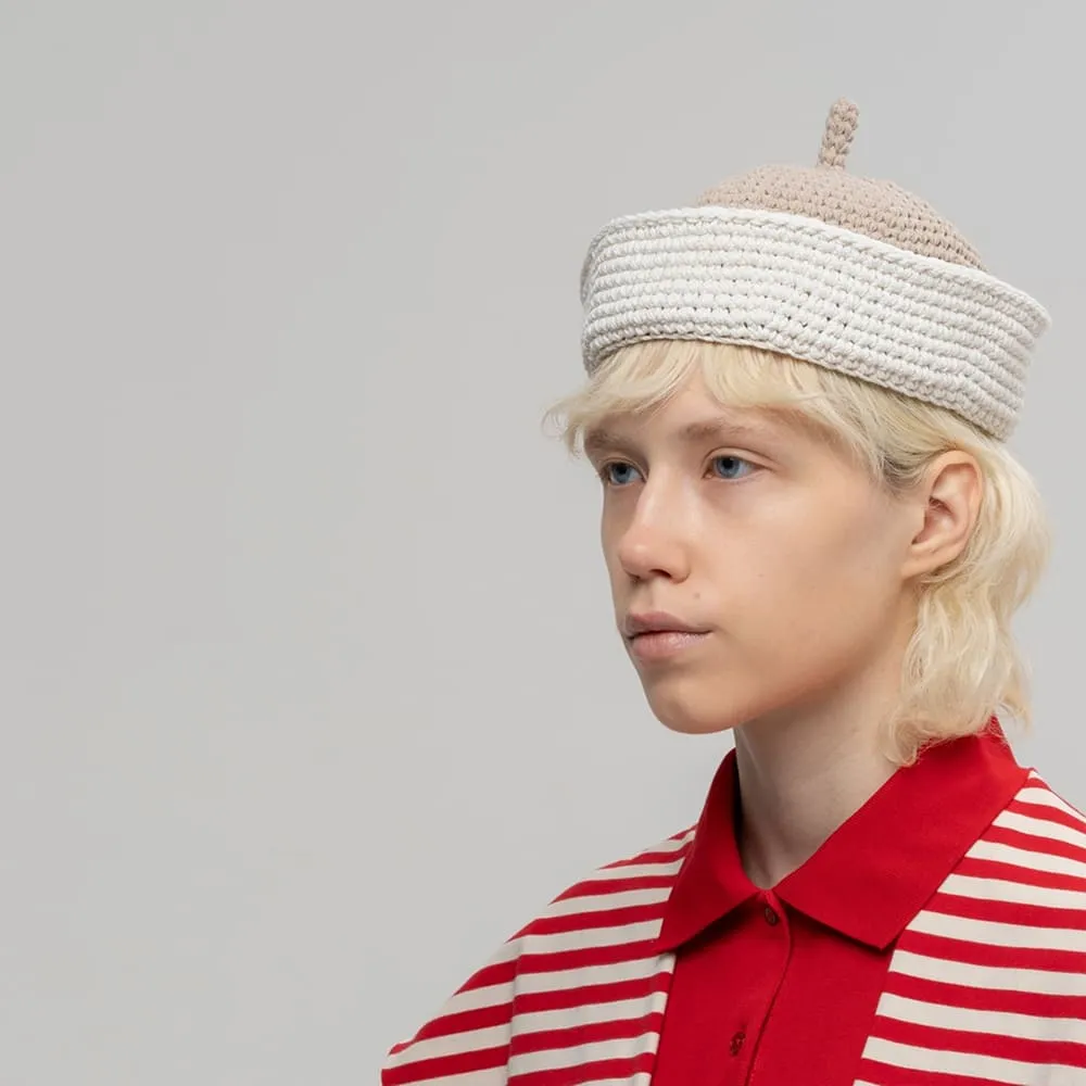 Шапка CHECK YA HEAD бежевая T2034/118 - фото 7