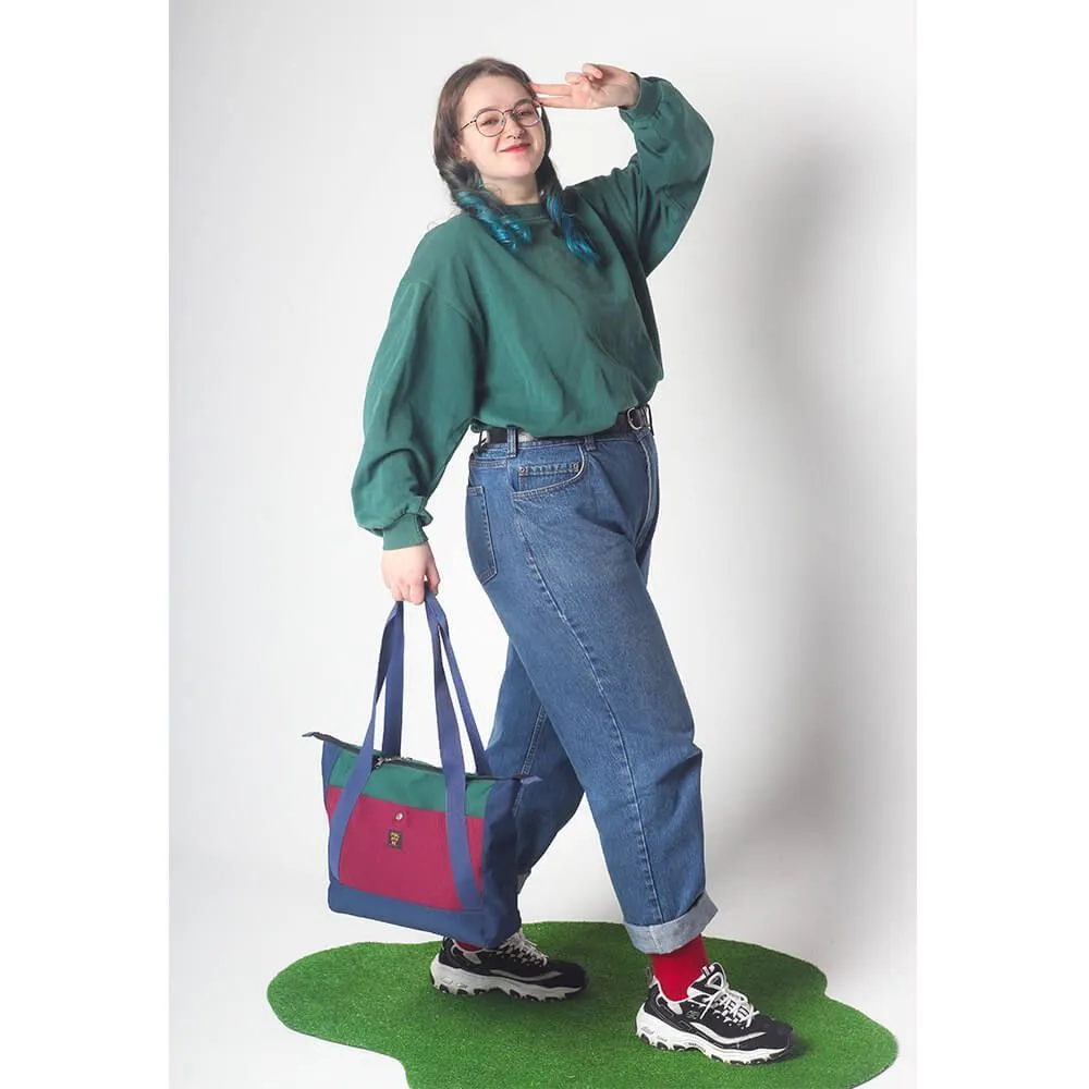 Сумка тоут iyulstore Бордово-зелёно-синий - фото 11