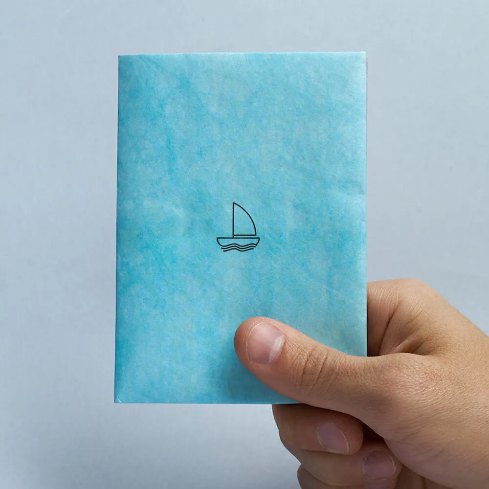 Обложка для паспорта из тайвека New Wallet Чайка и лодка - фото 6