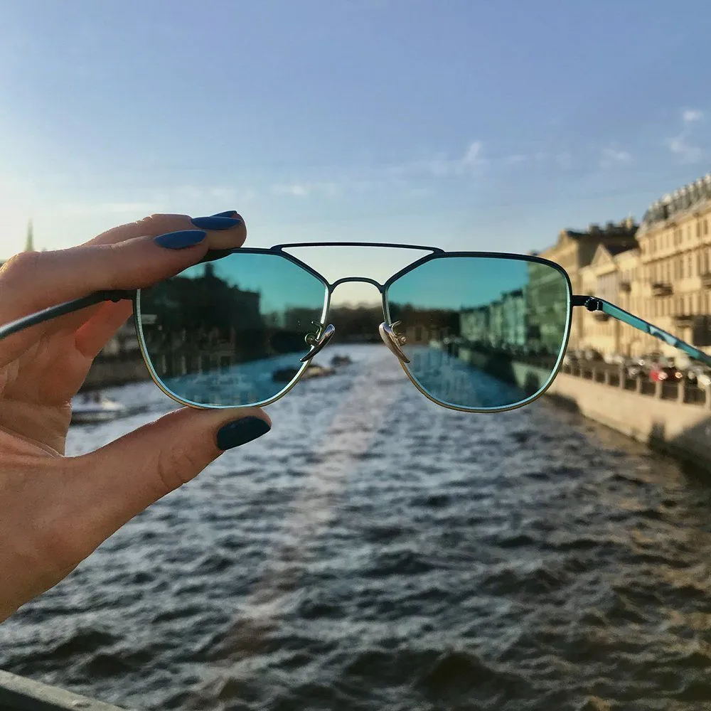 Очки RETROSUPERFUTURE SUPER FOR I VISIONARI SUN TURQUOISE FADE - фото 3