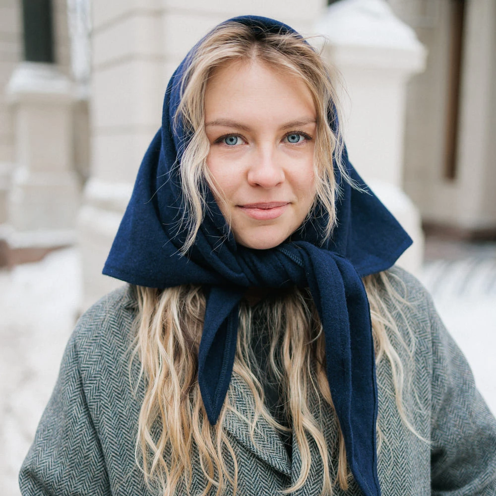 Косынка Friend Function шерстяная невидимый синий - фото 5