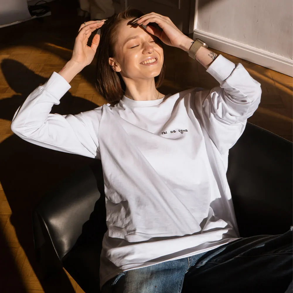 Лонгслив Friend Function Ты Не Одна белый - фото 2