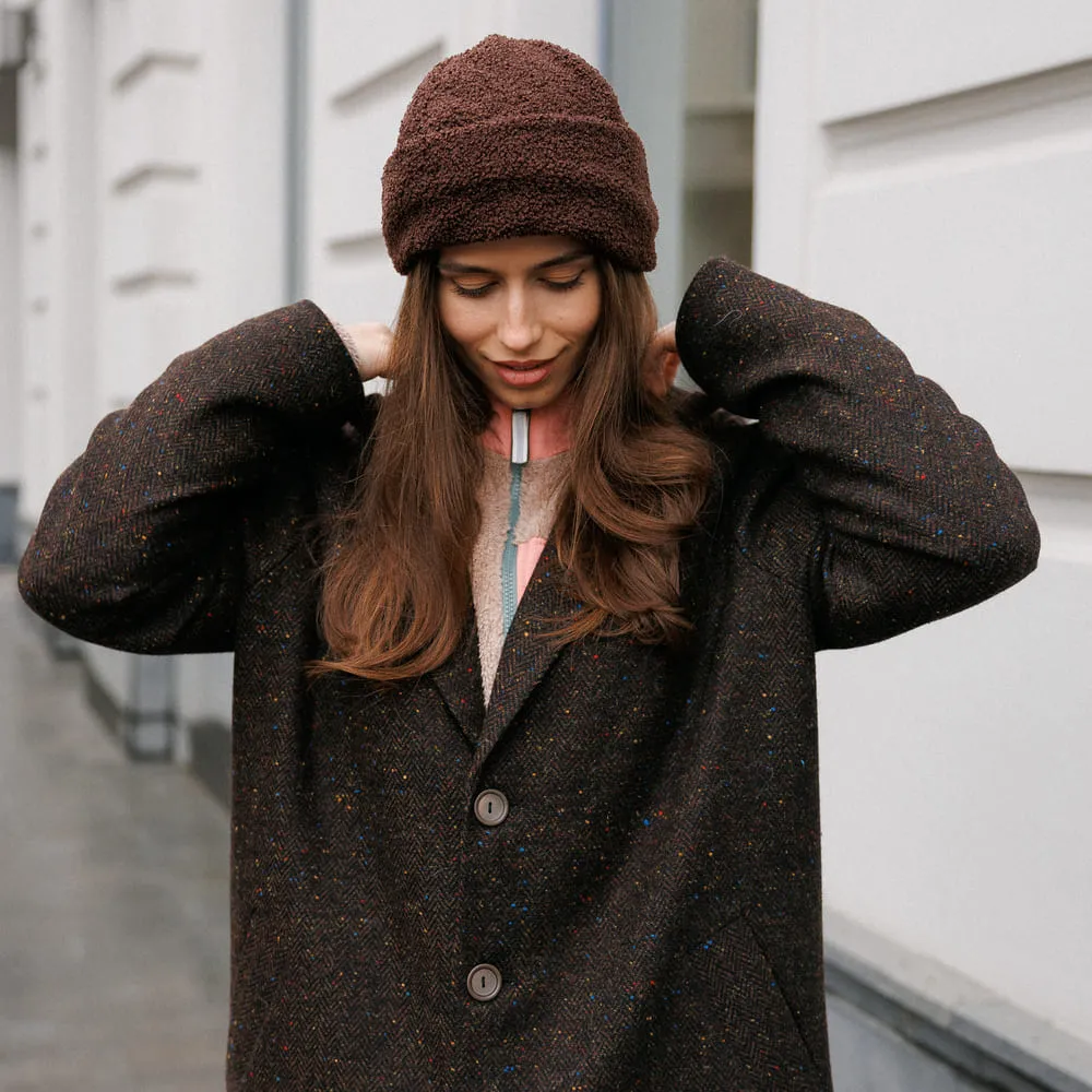 Барашковая шапка тюбетейкового типа Friend Function коричневая - фото 5