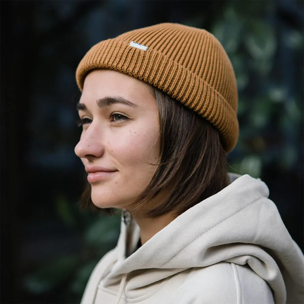 Шапка Меч Knit Short Beanie Mustard - фото 3