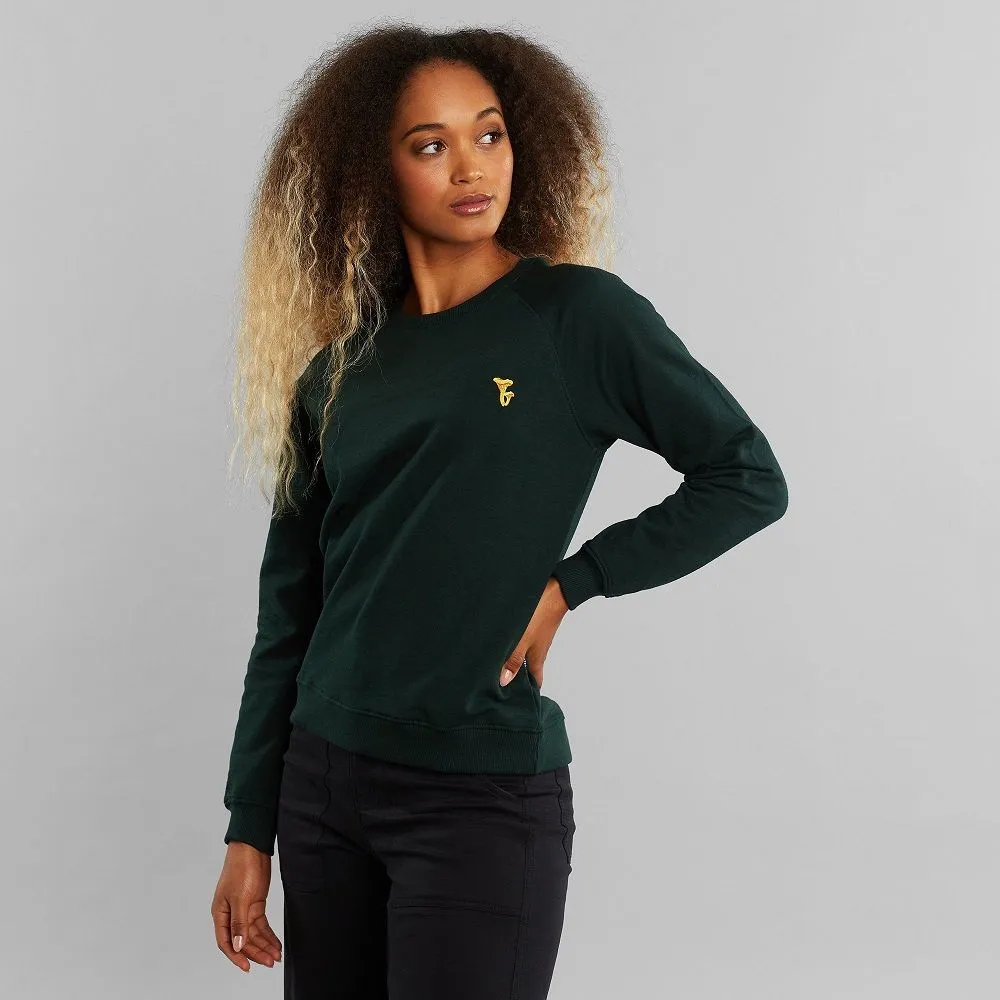 Свитшот Dedicated Ystad Raglan Chanterelle Dark Green женский - фото 3