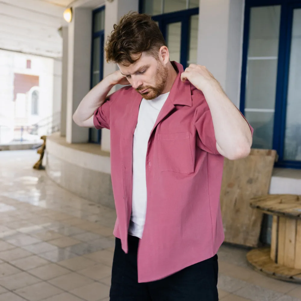 Рубашка с короткими рукавами Friend Function розовая - фото 7