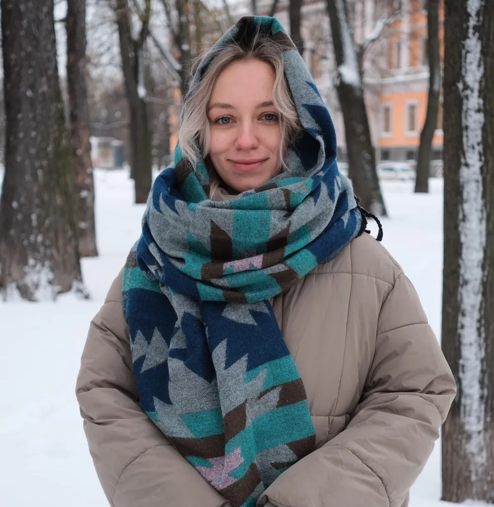 Непальский шарф Бледная Махендра - фото 6