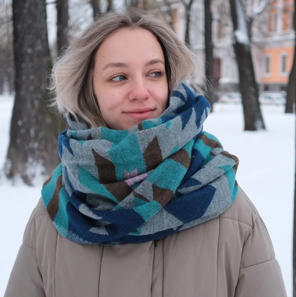 Непальский шарф Бледная Махендра - фото 7