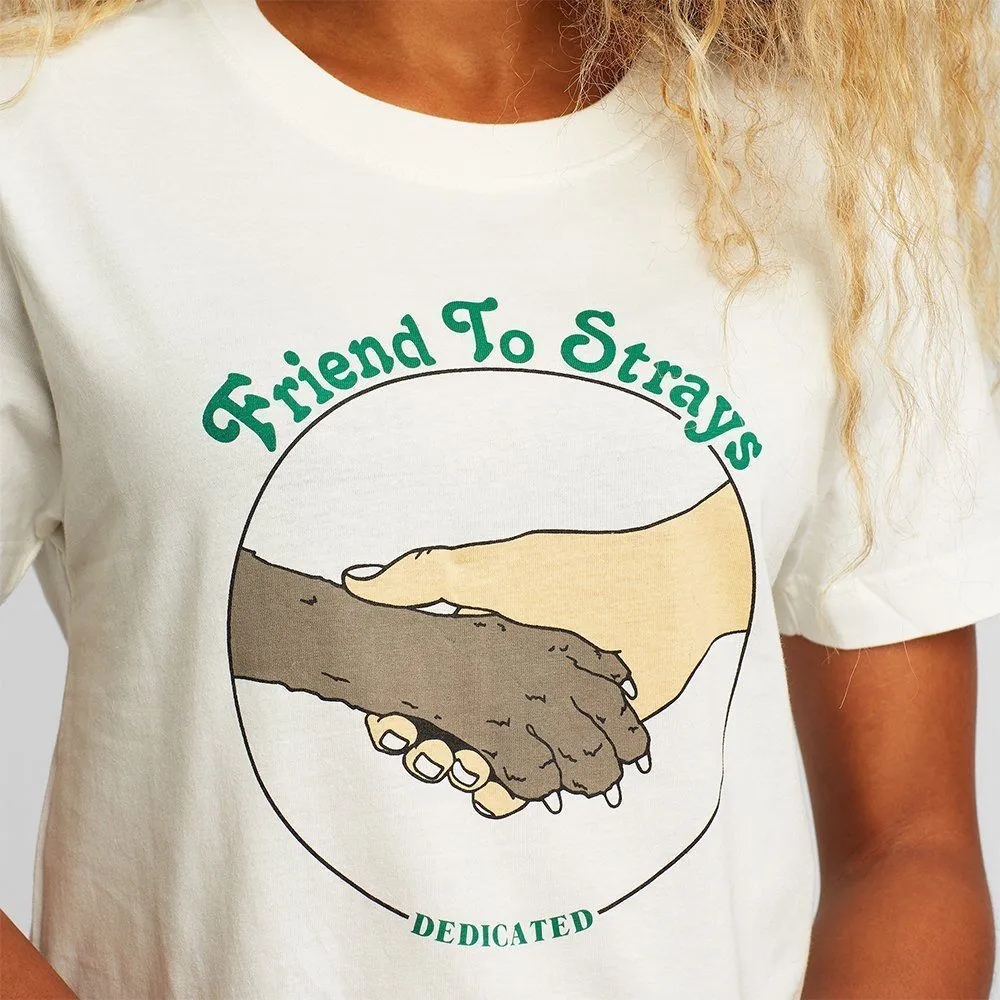 Футболка Dedicated Mysen Friend To Strays Off-White женская - фото 1