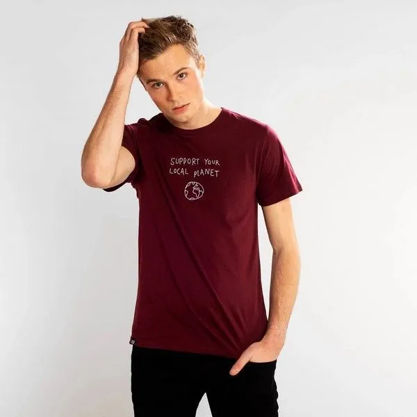 Футболка Dedicated Stockholm Local Planet Burgundy мужская - фото 3
