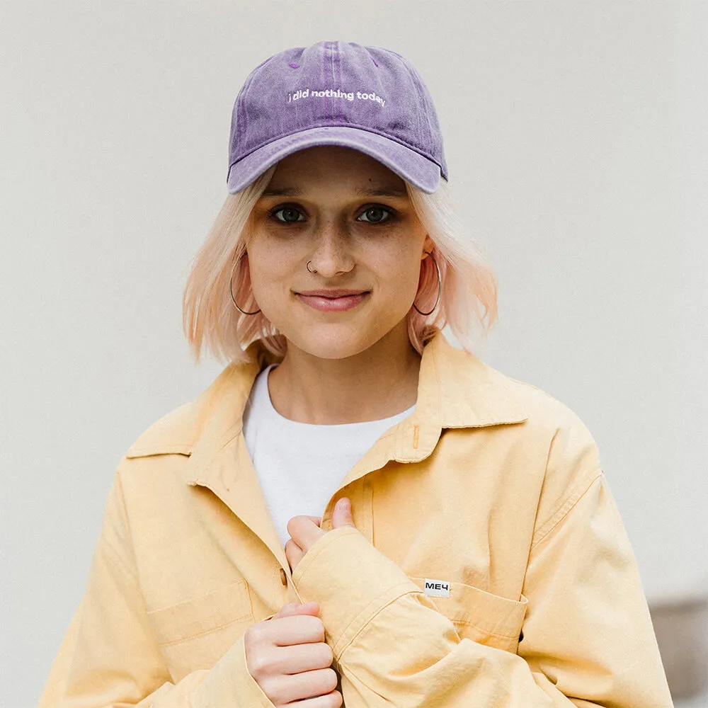 Бейсболка Faded с вышивкой I did nothing today - фото 4