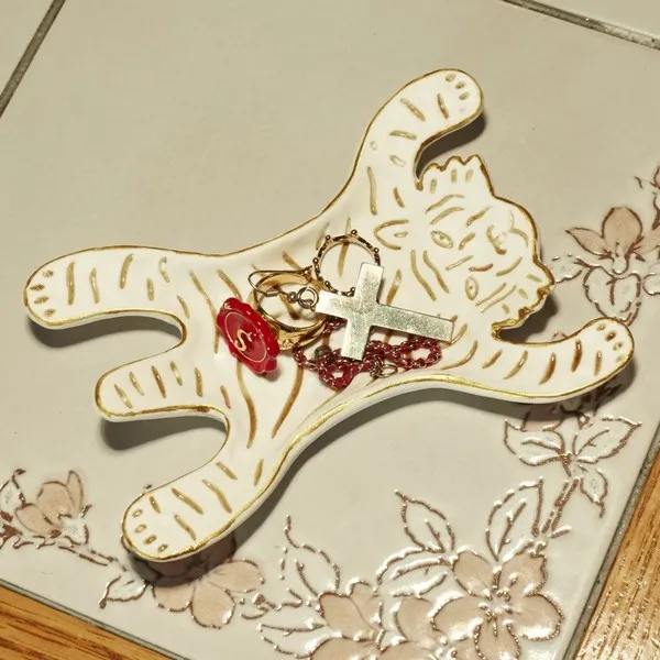 Блюдце для украшений и мелочей с тигром - фото 3