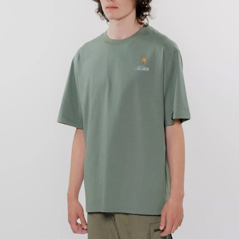 Футболка Elliker Rill Bug Print Short Sleeve зеленая - фото 2
