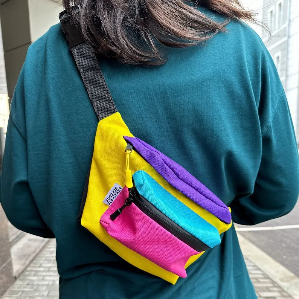 Сумка на пояс Friend Function colorblock большая хорошая - фото 8
