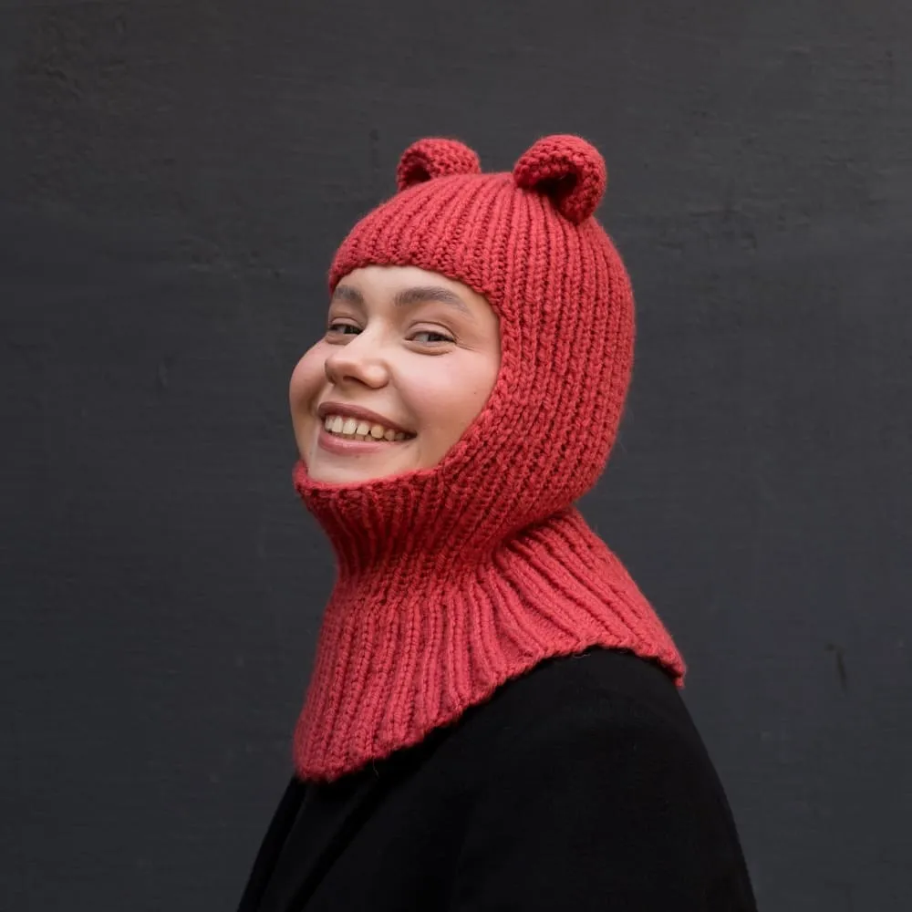 Балаклава Friend Function с ушками коралловая - фото 8