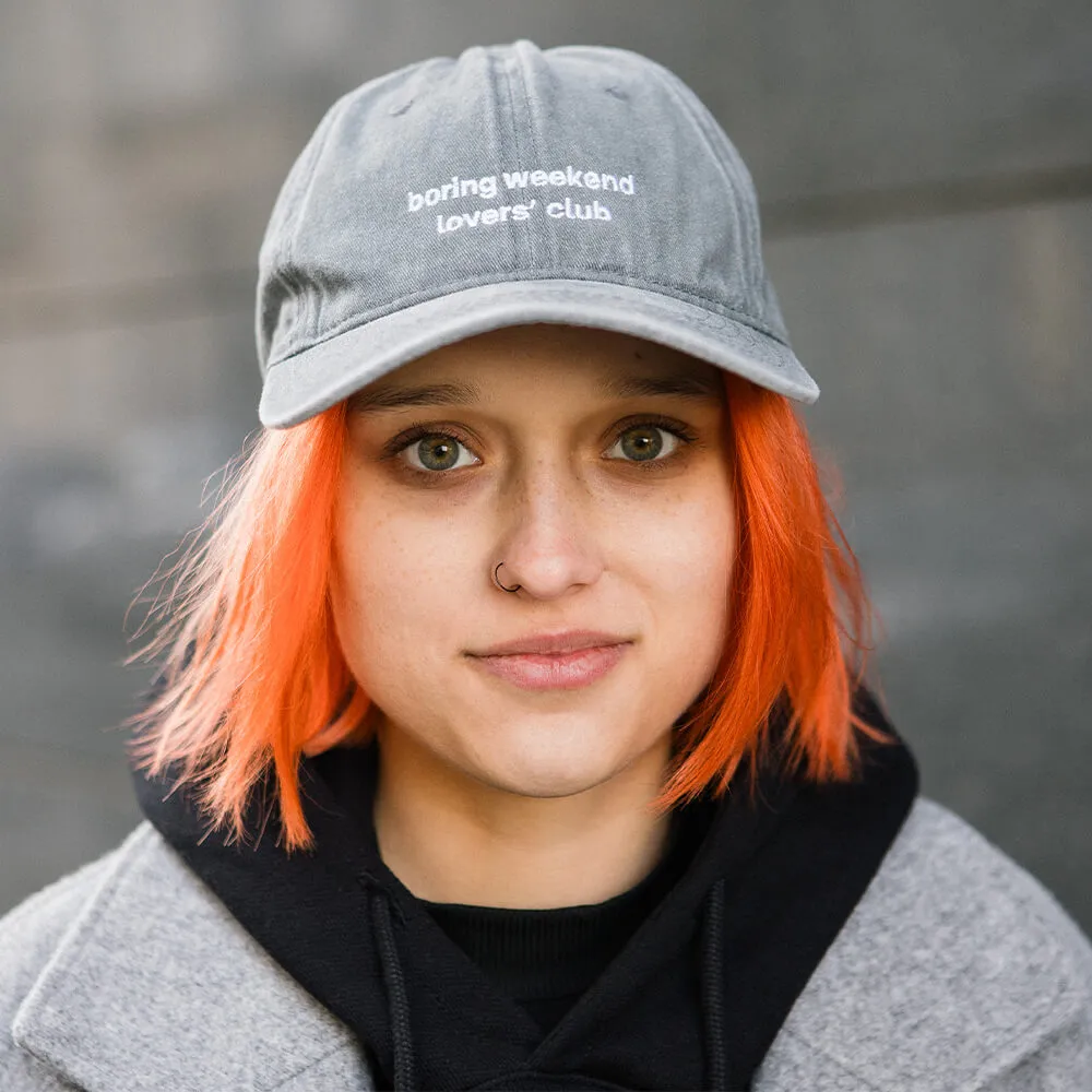 Бейсболка Faded с вышивкой boring weekend lovers' club - фото 2