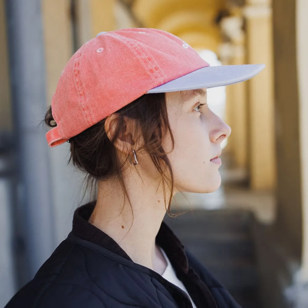 Кепка Obey Pigment II Tone Lowercase 6 Panel Coral Multi - фото 4