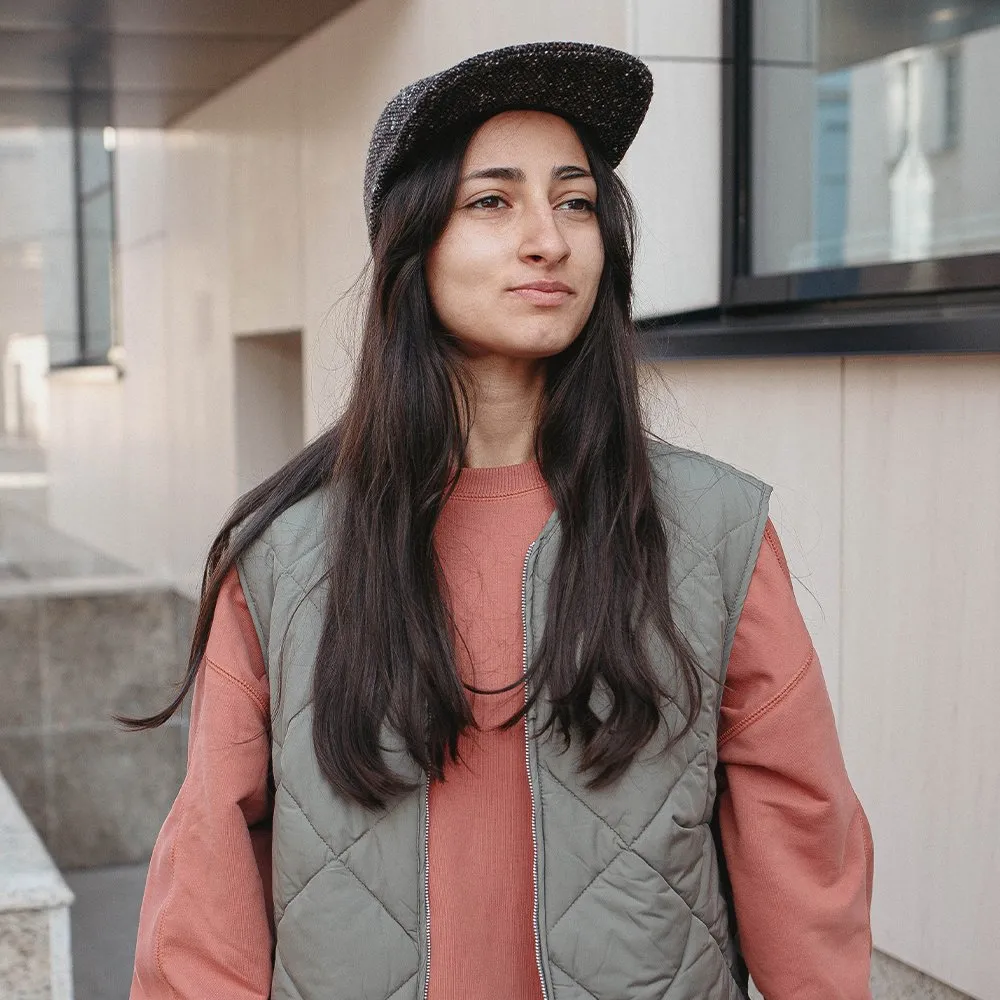 Пятипанельная кепка из твида Friend Function черная - фото 5