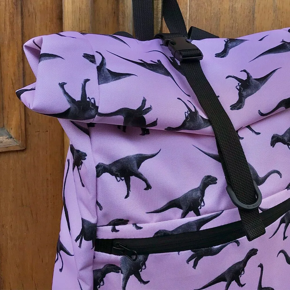 Рюкзак Nikita Gruzovik динозавровый ролтоп розовый - фото 2
