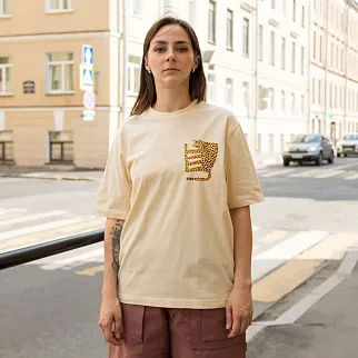 Футболка Bask In The Sun LEOPARD cream