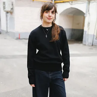 Свитер Thinking Mu Black Heart Khem