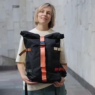 Рюкзак Friend Function роллтоп с цветными стропами